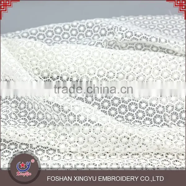 High Quality Wholesale Custom Fashion Pure White Stock Lot Embroidery Fabric for Garment Embroidery Design photo-3