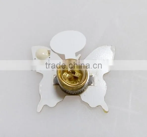 2016 Cheap Butterfly Shaped Lapel Pin, LED Blinking Light Badges photo-3