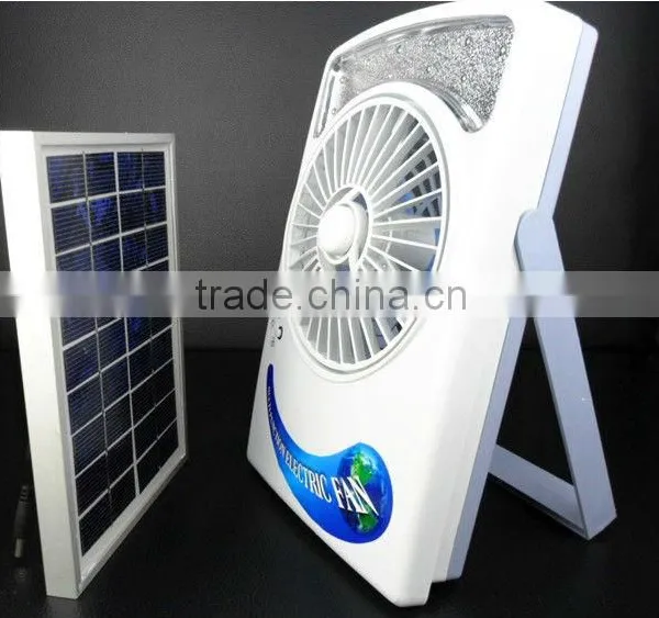 Solar Fans,solar Fan,solar Rechargeable Emergency Cooling Fan With Battery and LED Light