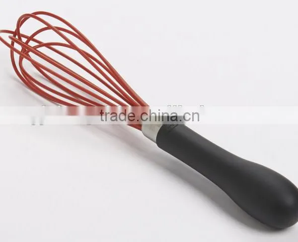 Hot Sale FDA and LFGB Silicone Whisk Silicone Kitchen Utensils for Blending, Whisking, Beating & Stirring photo-5