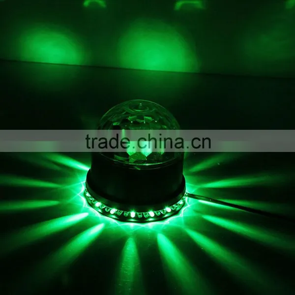RGB LEDS Sound Actived Mini Rotating Crystal Magic Ball Stage Ceiling Lights for KTV Xmas Party Wedding Show Club Pub Disco DJ photo-4