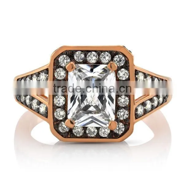 Beautiful Design S925 Sterling Silver White Stone Engagement Ring for Women photo-3