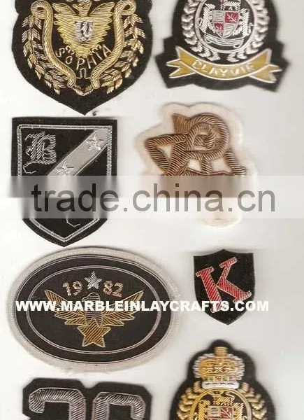High Quality Zari Embroidery Badges