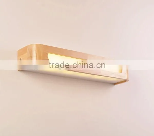 LED Wall Light Energy Saving Light Source Vintage Wooden Wall Lighting Mirror Light