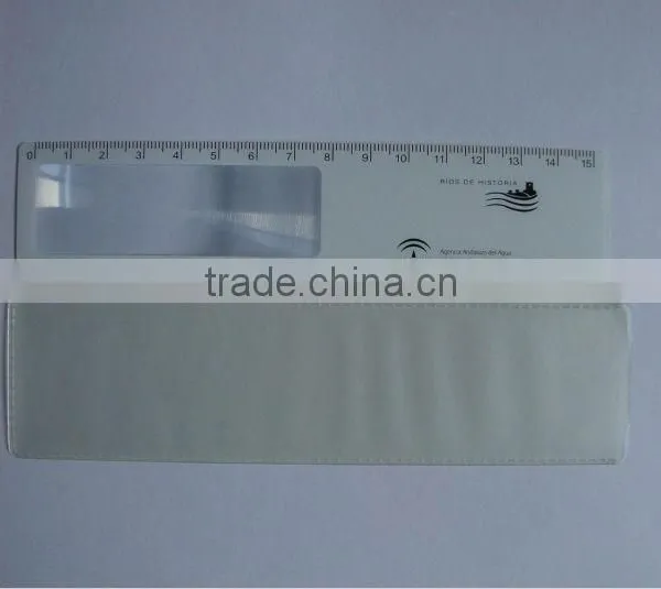 Hot Seller PVC Plastic Bookmark Ruler Magnifier photo-4