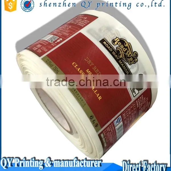 Top Selling Custom Printing Stickers Wine Bottle Label Standard Size