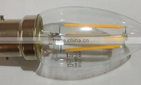 Full Glass 400lm E14 4W Dimmable Led Filament Candle Bulb Quality Choice photo-5