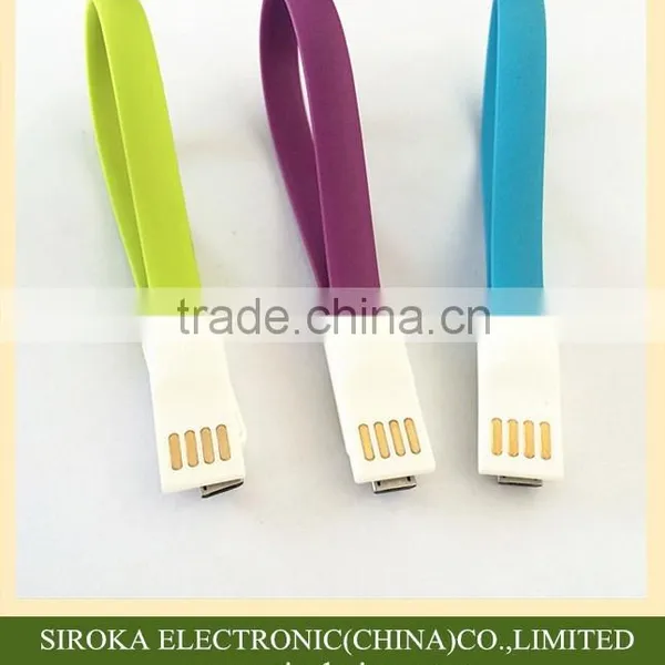 Colorful Design Flat Noodle Magnetic 2.0 Usb Mobile Cable for HTC Mobile Cellphone photo-2