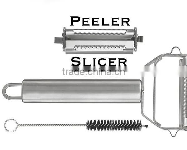 Julienne Peeler and Vegetable Peeler In One Tool, Stainless Steel photo-2