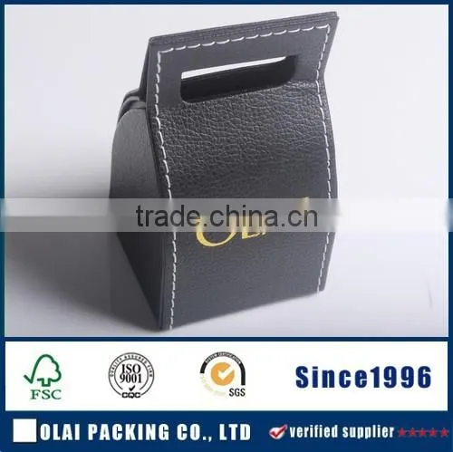 Unique Design pu Leather Ring Box,black Ring Box photo-2