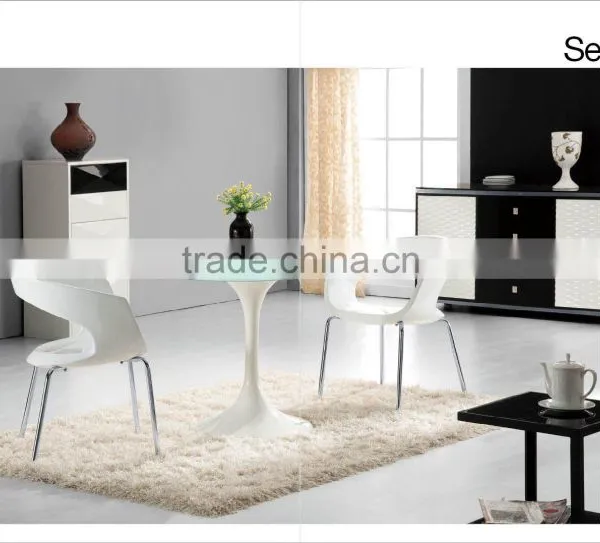 2015 Modern Fiberglass Furniture With Tempered Glass(B028)
