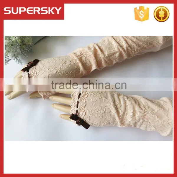 V-380 Wedding Fingerless Mesh Lace Wedding Dressing Bridal Glove Protection Sun Block Daily Gloves photo-6