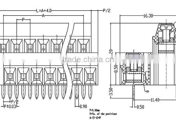 UTL Our Company Want Distributor European PCB Screw Terminal Board Block 3.5mm photo-4