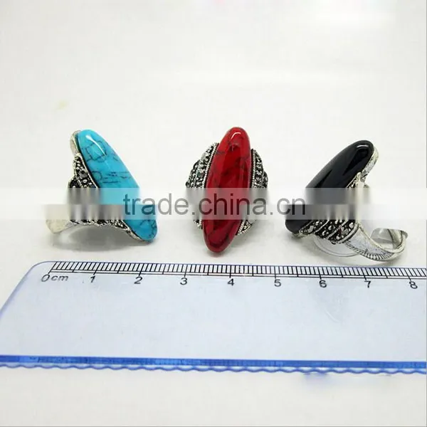 Professional Factory Wholesale Antique Turquoise Stone Ring photo-2