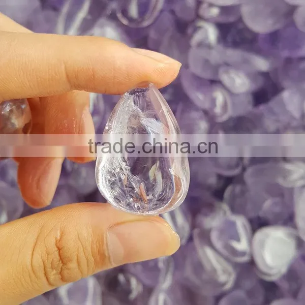 Amethyst Crystal Tear Shaped Pendulum Semi-precious Crystal Pendants Stones photo-3