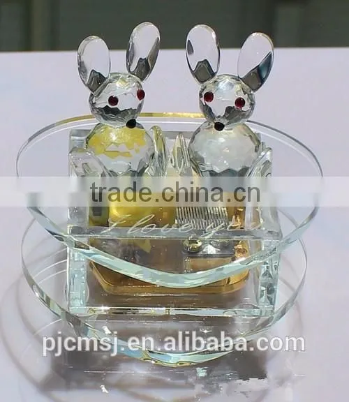Crystal Animal Music Box for Home Decoration Gift photo-2