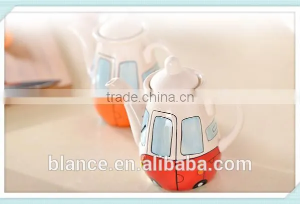 Ceramic Tea Coffee Pot Bus Design photo-2