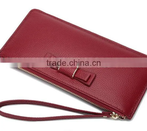 Long Zipper Ladies Hand Bag With Butterfly Decorates photo-2