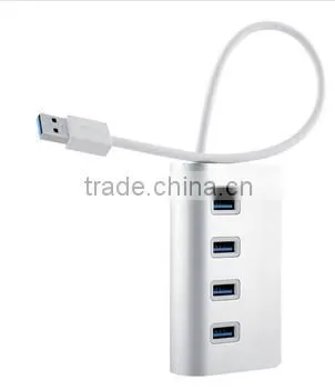 Top Grade 4 Port Aluminum Usb 3. 0 Hub From Usb Hub Suppliers (30" Cable) photo-5