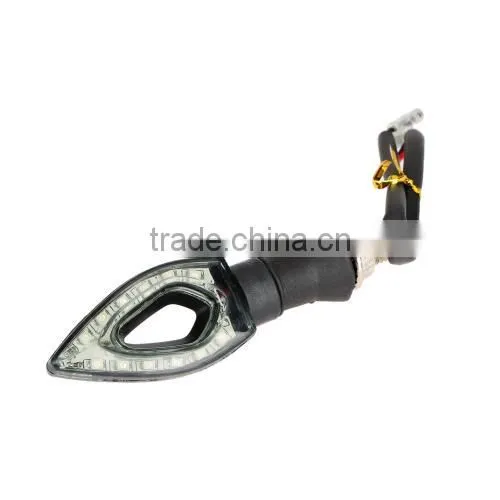 4pcs 12 SMD LED Mini Motorcycle Motorbike Turn Signal Indicators Amber Light + DOP-3X Flasher Relay photo-3
