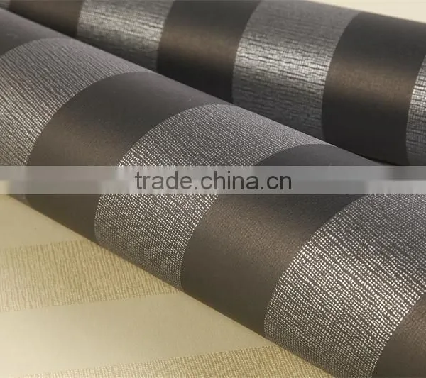 Modern Stripe Nonwoven Office Decor Wallpaper photo-5
