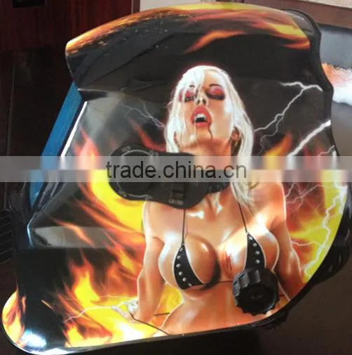 Hot Sexy Woman Sticker Attractive With Cutting&grinding Function Soft Texture Auto Darkening Welding Helmet photo-5