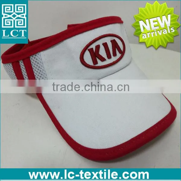 LCTN1839 KIA Branded Cotton Twill Sturcted Bulk Sale Visor Cap photo-3