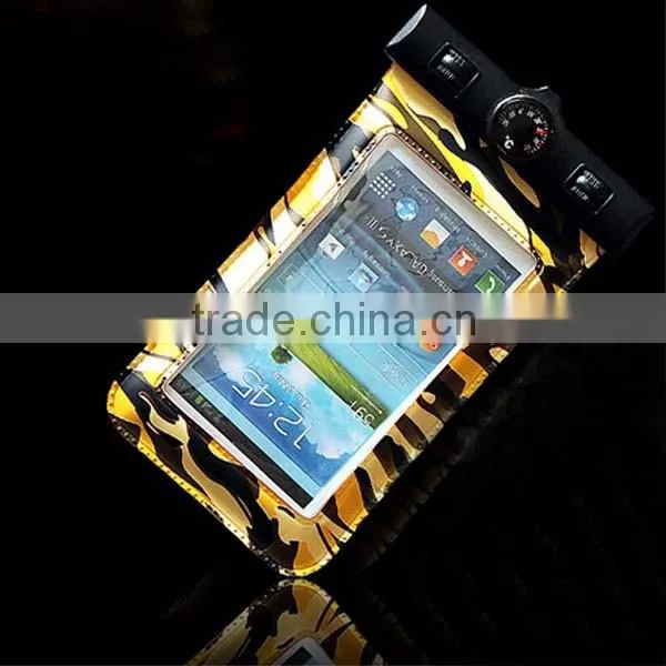 Compass Camouflage Arm Band Hanging Dual Phone Waterproof Protective Bag photo-2