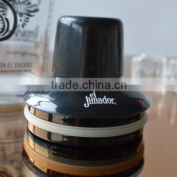 Barware Glass Cocktail Shaker With Plastic Lid photo-4