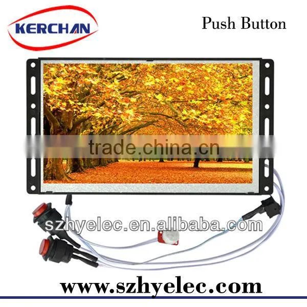 button activated 7 Inch Open Frame lcd display retail store
