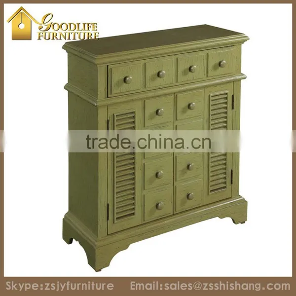 Wholesale Shabby Chic Antique Cabinet With Drawers and Shutters