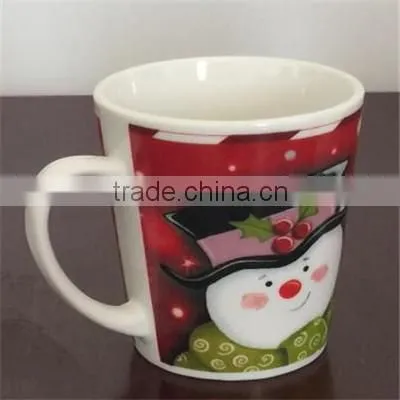 2016 Christmas Ceramic Coffee Mug , Porcelain Coffee Cup With Christmas Design,snowman Gift Christmas Ceramic Coffee Mug