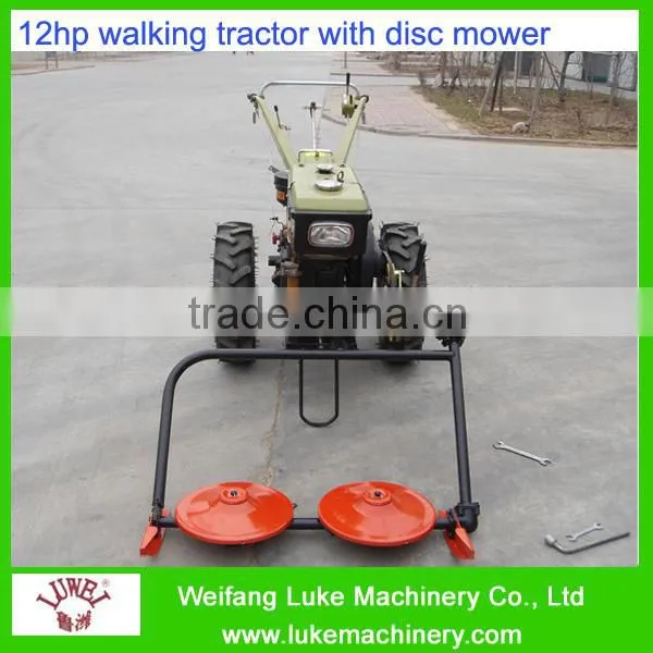 Disc Mower Type Grass Cutting Walking Tractor Red Color photo-2