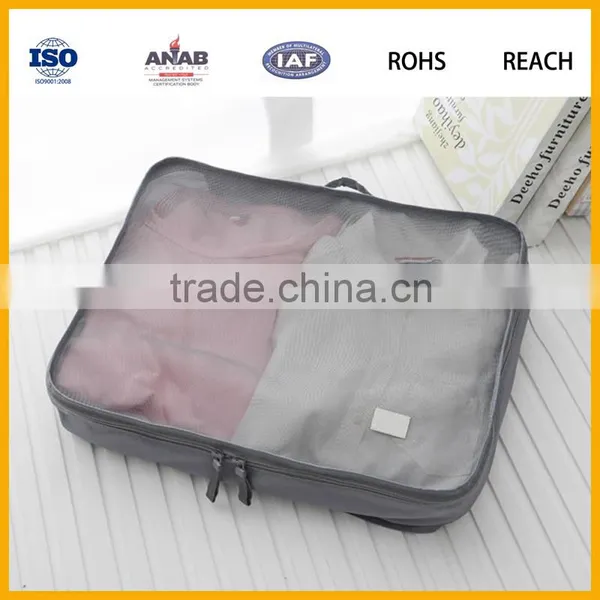 Travel Essential Bag-in-Bag Travel Luggage Organizer Storage Handle Bag Pouch Set Red photo-5