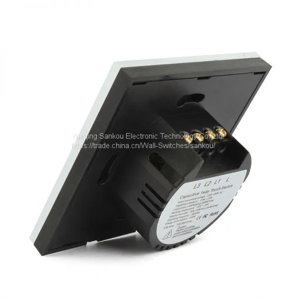 Cnskou 2017 New Design EU Luxury Glass Panel 3gang1way Touch Switch for Led photo-5