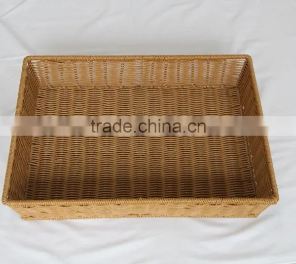 Plastic Rectangle Woven Bread Basket photo-5