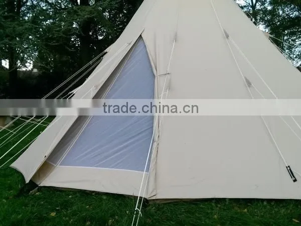 5m Canvas Camping Teepee Tent Waterproof Family Glamping Tent photo-5