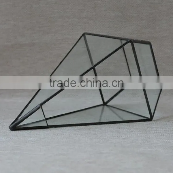Indoor Decor Clear Plant Container Hanging Geometric Glass Terrarium photo-3