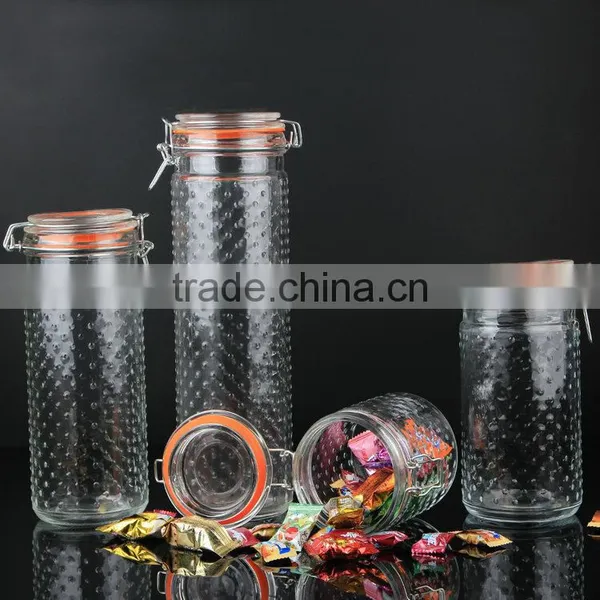 Excellent Manufacturer Selling Embossed Hot Product Large Glass Container photo-3