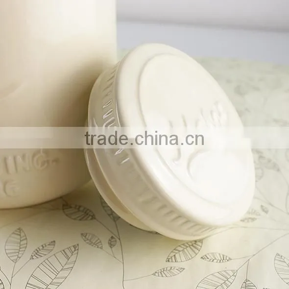 Gifts and Craft Ceramic Storage Containers Mason Jars Kitchen Canister photo-5