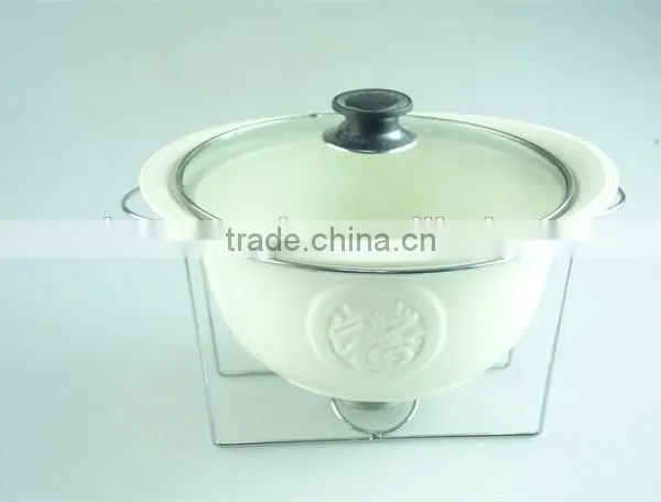 Cheap Ceramic Tureen With Iron Stand With Good Quality and Color Box photo-2