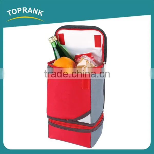 Custom Color Small Two Layer Thermal Lunch Box Bag, Tote Kids Insulated Lunch Bag photo-4