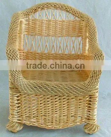 Cheap Hand Weave Willow Material Wicker Chair Price for Homes & Garden photo-4