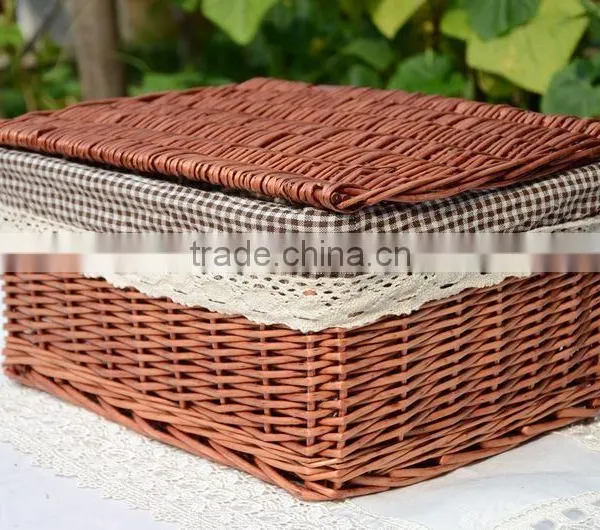 2016 New Design Willow Material Wicker Suitcase for Home Decoration photo-3