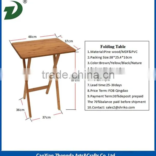 New Style Wooden Folding Table With Painting photo-4