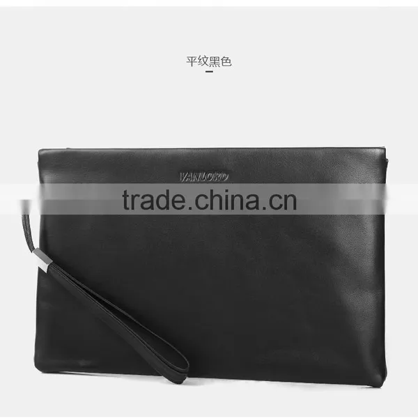 Genuine Leather Men's Wallet Clutch Bags Money Phone Bags For Men Purse photo-3