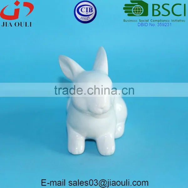 BSCI Audit Factory EASTER Decorations Small Ceramic Bunny Figurines photo-2
