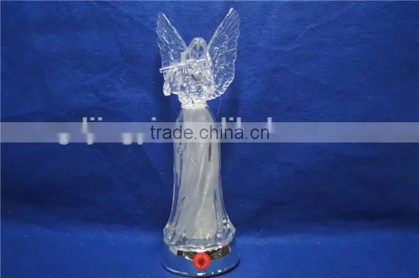 2016 Newest Design Acrylic Angel With LED Changing Color and Christmas Music photo-3