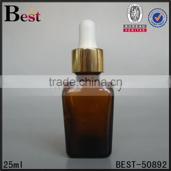 25ml Flat Amber Glass Bottle Wholesale Essential Oil Flat Amber Glass Bottle photo-4