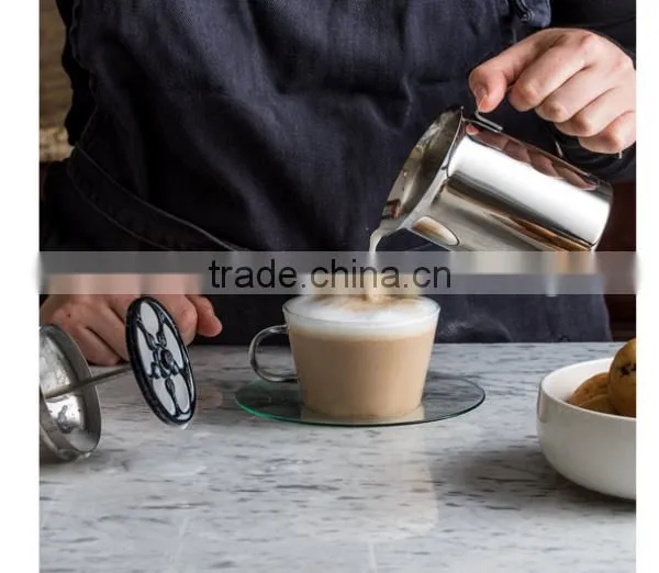 400ml/500ml Stainless Steel Milk Frother Double Mesh Milk Foamer DIY Coffee Maker for Cappuccino photo-3